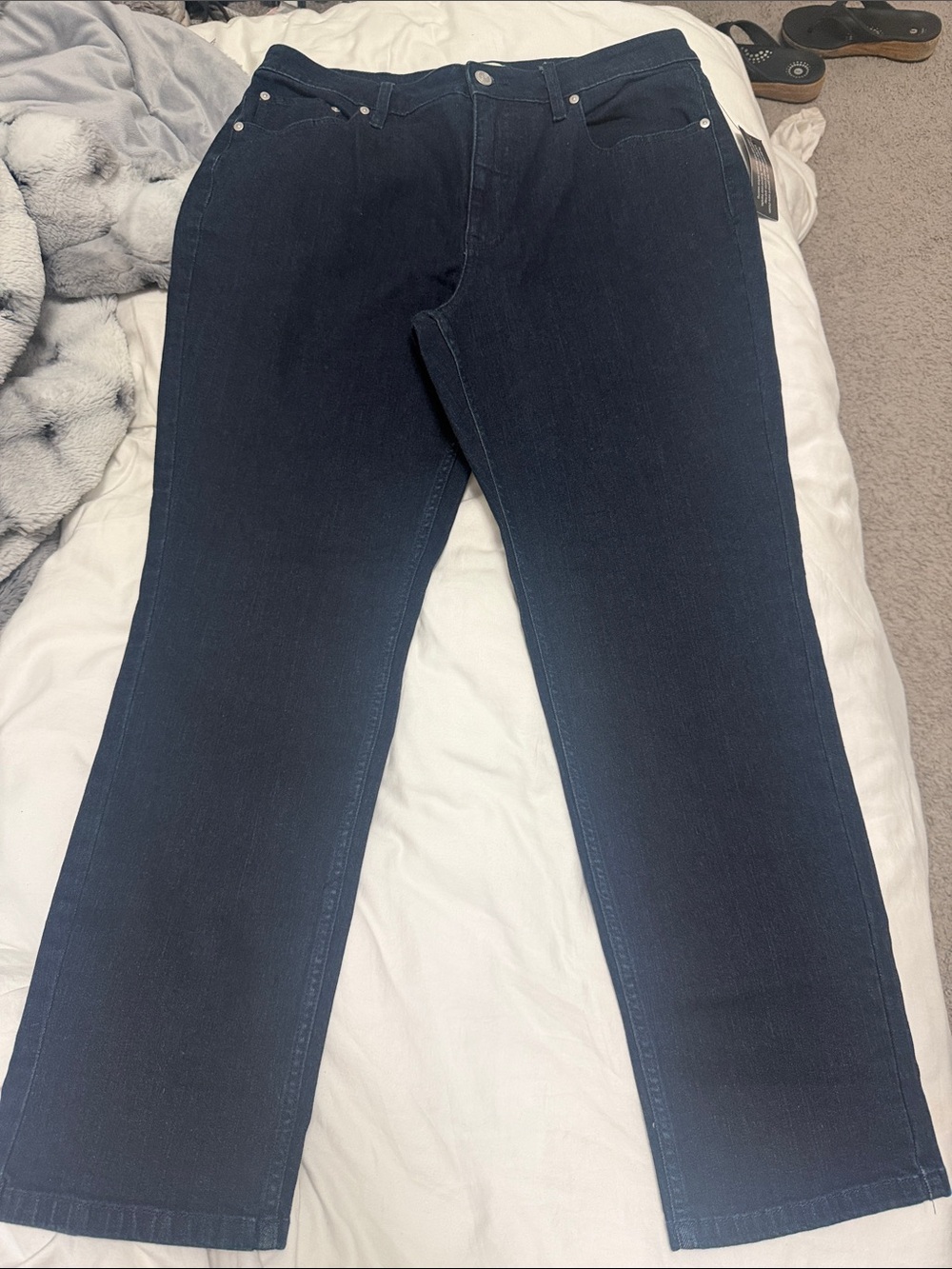 Candace Cameron Bure Straight Leg Jeans Denim size 14 NWT